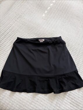 Tommy Bahama Black Circle Skirt with Flounce Hem